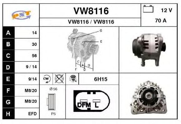 Alternator VW8116