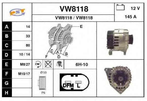 Alternator VW8118