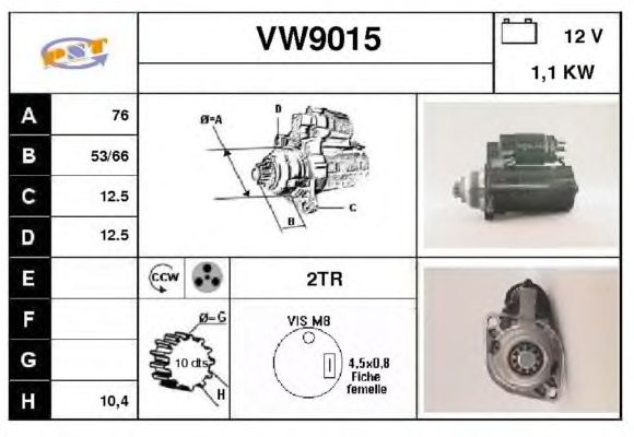 Startmotor VW9015