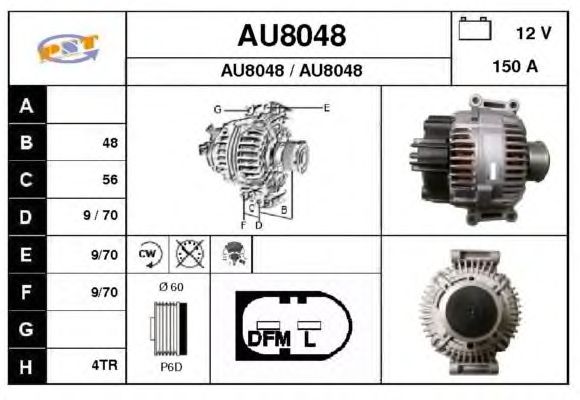 Alternador AU8048