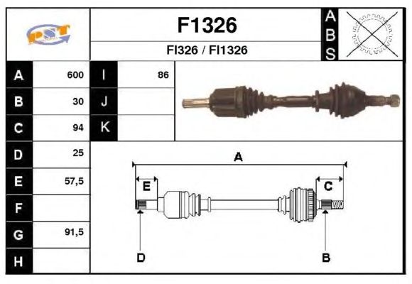 Άξονας μετάδοσης κίνησης F1326