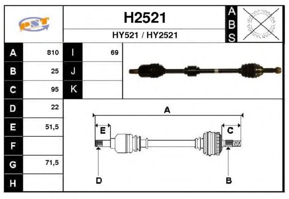 Árbol de transmisión H2521
