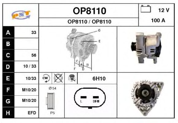 Alternator OP8110
