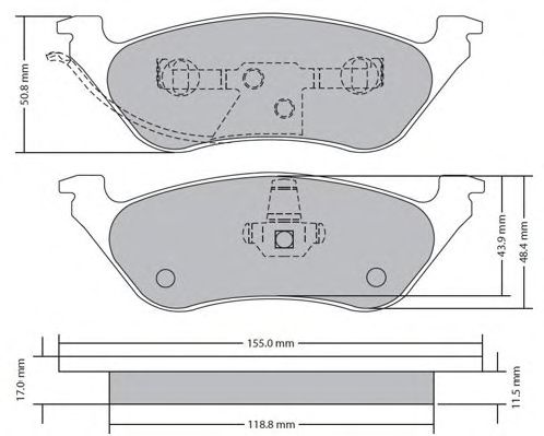 Комплект тормозных колодок, дисковый тормоз FBP-1562