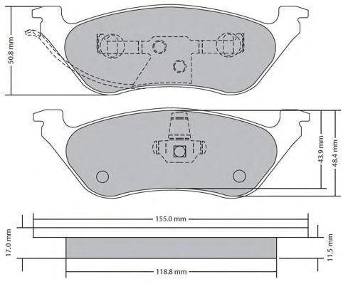 Комплект тормозных колодок, дисковый тормоз FBP-1731