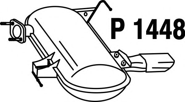 Silencieux arrière P1448