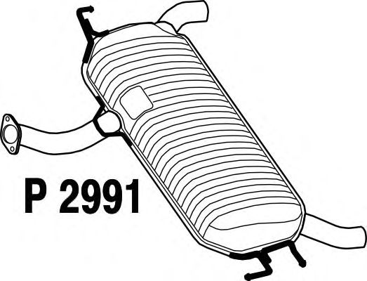 Глушитель выхлопных газов конечный P2991
