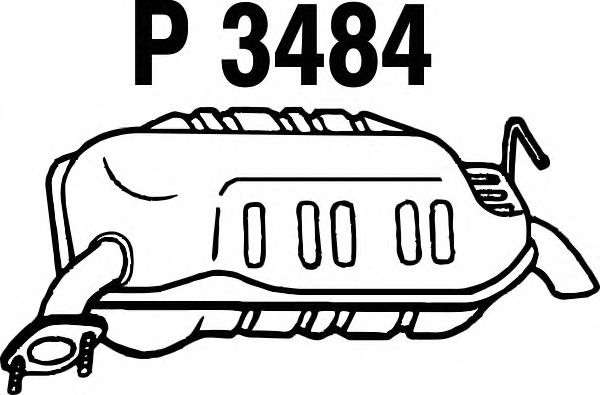 Глушитель выхлопных газов конечный P3484