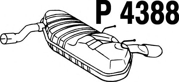 Глушитель выхлопных газов конечный P4388