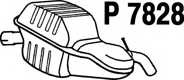 Silenziatore posteriore P7828