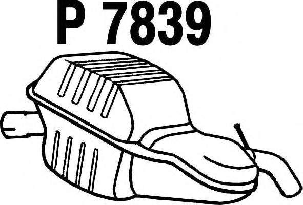 Silenziatore posteriore P7839