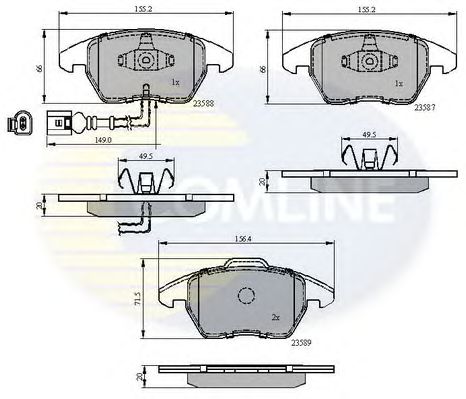 Комплект тормозных колодок, дисковый тормоз CBP11224