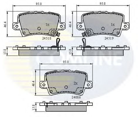 Комплект тормозных колодок, дисковый тормоз CBP31587