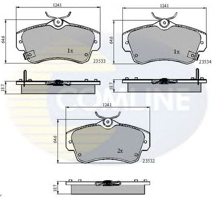 Комплект тормозных колодок, дисковый тормоз CBP3894