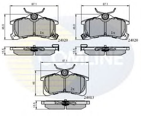 Комплект тормозных колодок, дисковый тормоз CBP3903