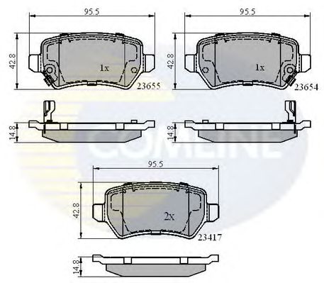 Комплект тормозных колодок, дисковый тормоз CBP31551