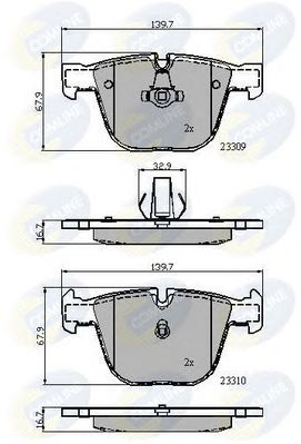 Комплект тормозных колодок, дисковый тормоз CBP01794