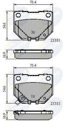Комплект тормозных колодок, дисковый тормоз CBP31739