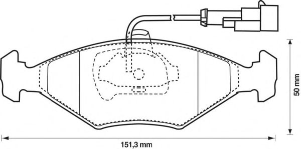 Комплект тормозных колодок, дисковый тормоз 573109S