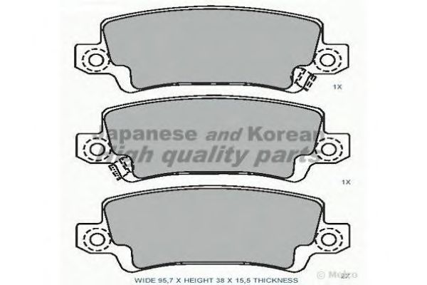 Комплект тормозных колодок, дисковый тормоз 1083-5202