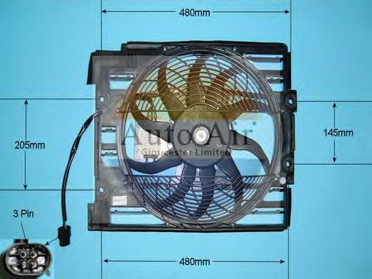 Motor eléctrico, ventilador do radiador 05-1110