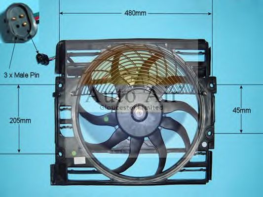 Electric Motor, radiator fan 05-1114