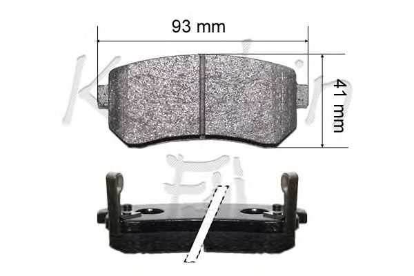 Комплект тормозных колодок, дисковый тормоз D11195