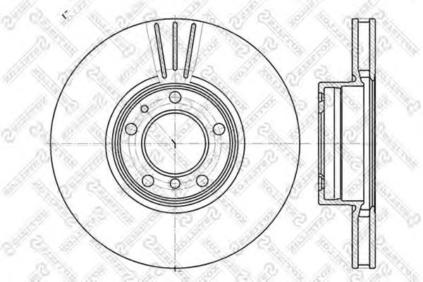 Disco de travão 6020-1544V-SX