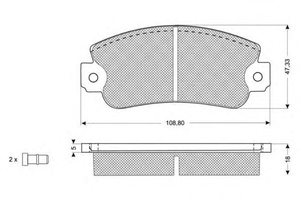 Комплект тормозных колодок, дисковый тормоз PF10434