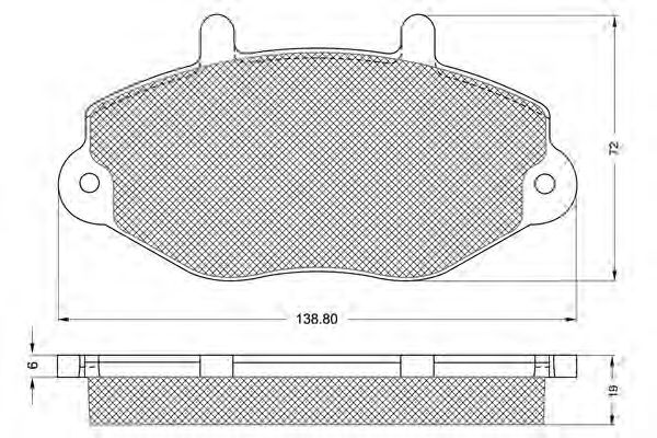 Комплект тормозных колодок, дисковый тормоз PF1192