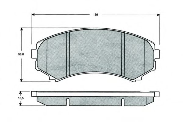 Комплект тормозных колодок, дисковый тормоз PF1533