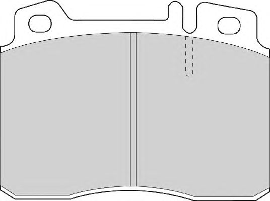 Kit de plaquettes de frein, frein à disque FD6674A