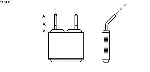 Permutador de calor, aquecimento do habitáculo OL6113
