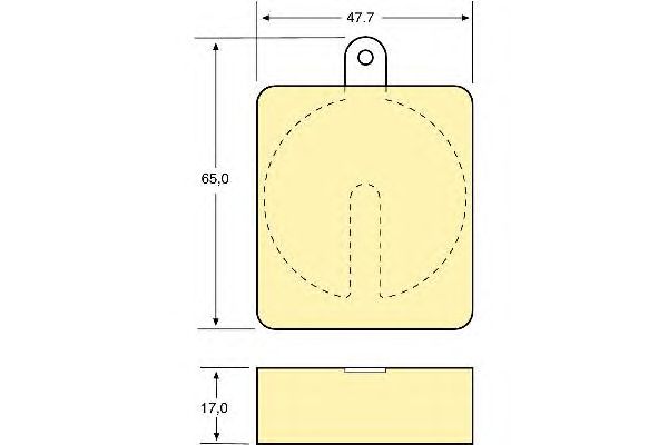 Комплект тормозных колодок, дисковый тормоз 6107049