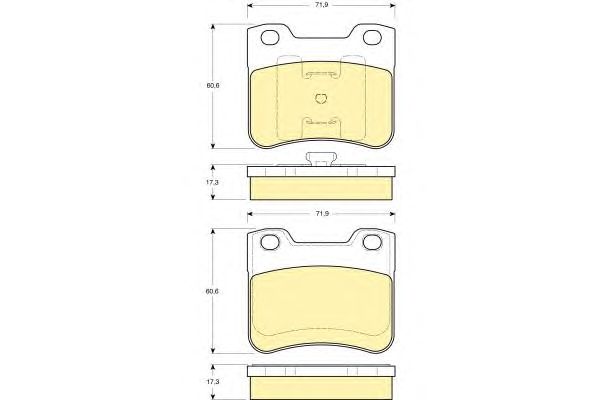 Комплект тормозных колодок, дисковый тормоз 6112792