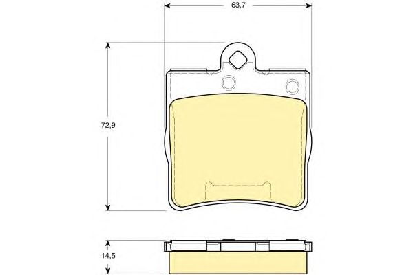 Комплект тормозных колодок, дисковый тормоз 6115452