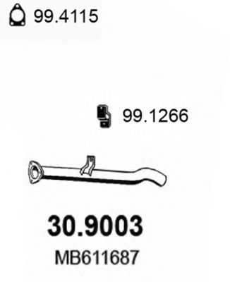 Exhaust Pipe 30.9003
