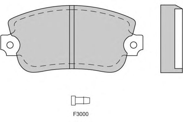 Комплект тормозных колодок, дисковый тормоз 12-0073