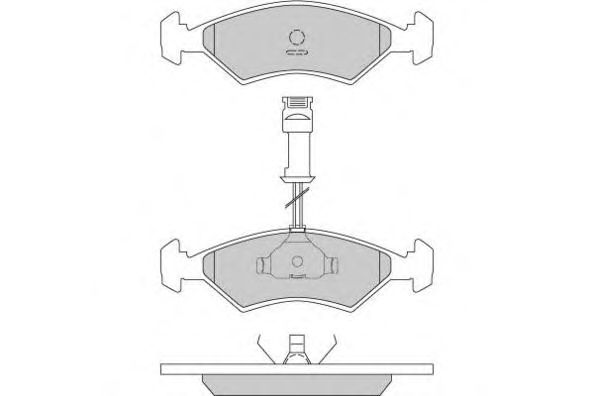 Комплект тормозных колодок, дисковый тормоз 12-0163