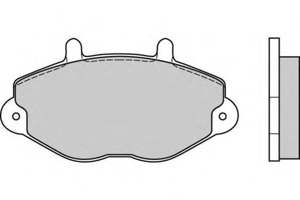 Комплект тормозных колодок, дисковый тормоз 12-0549