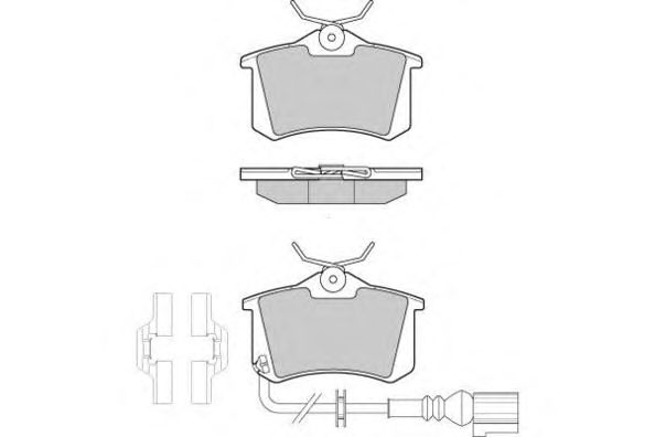 Комплект тормозных колодок, дисковый тормоз 12-1005