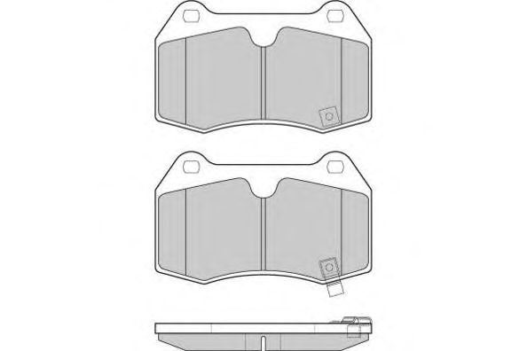 Комплект тормозных колодок, дисковый тормоз 12-1165