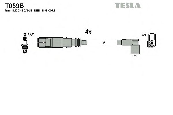 Комплект проводов зажигания T059B