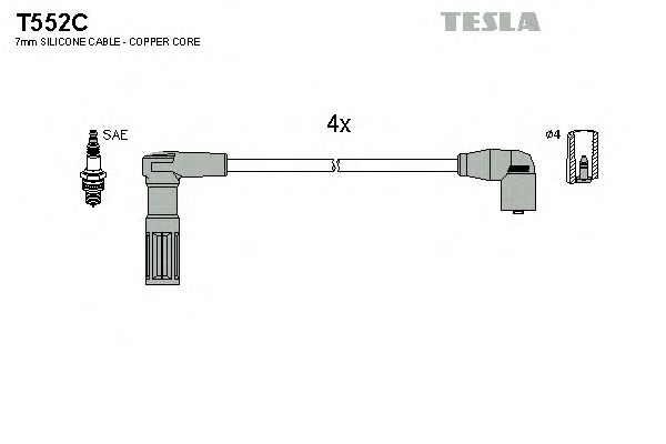 Комплект проводов зажигания T552C