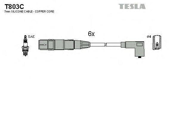 Комплект проводов зажигания T803C