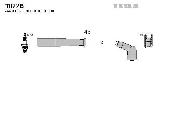 Комплект проводов зажигания T822B