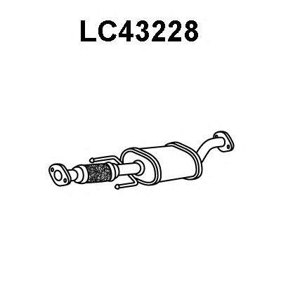 Предглушитель выхлопных газов LC43228