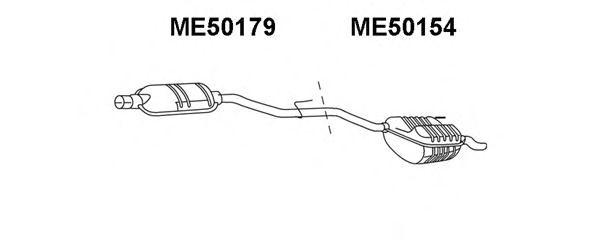 Предглушитель выхлопных газов ME50179