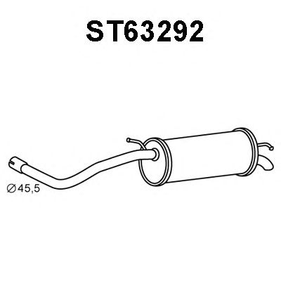 Глушитель выхлопных газов конечный ST63292