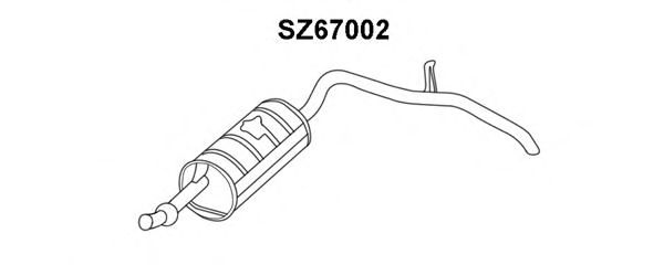 Глушитель выхлопных газов конечный SZ67002